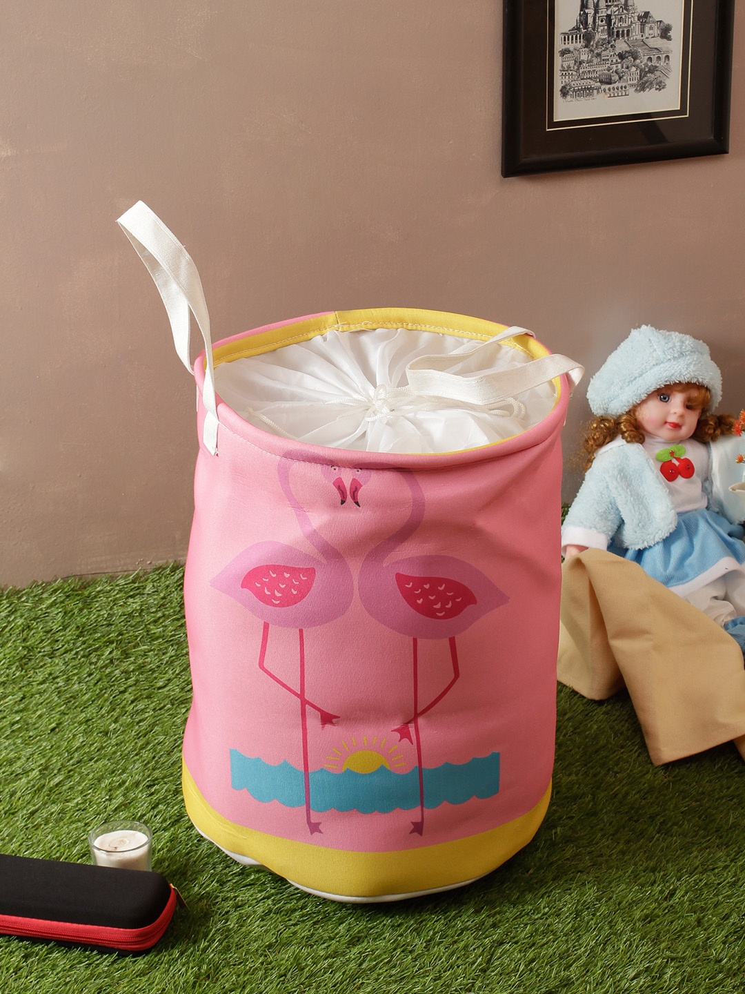 

Cortina Pink Printed Foldable Laundry Bag