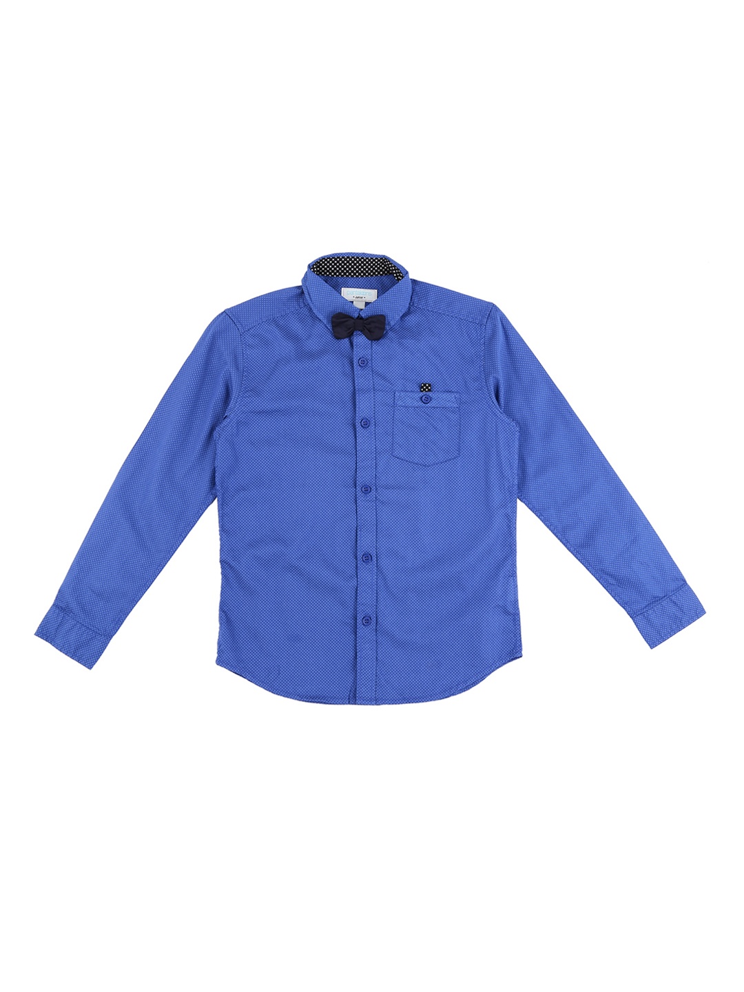 

Pantaloons Junior Boys Blue Regular Fit Printed Party Shirt