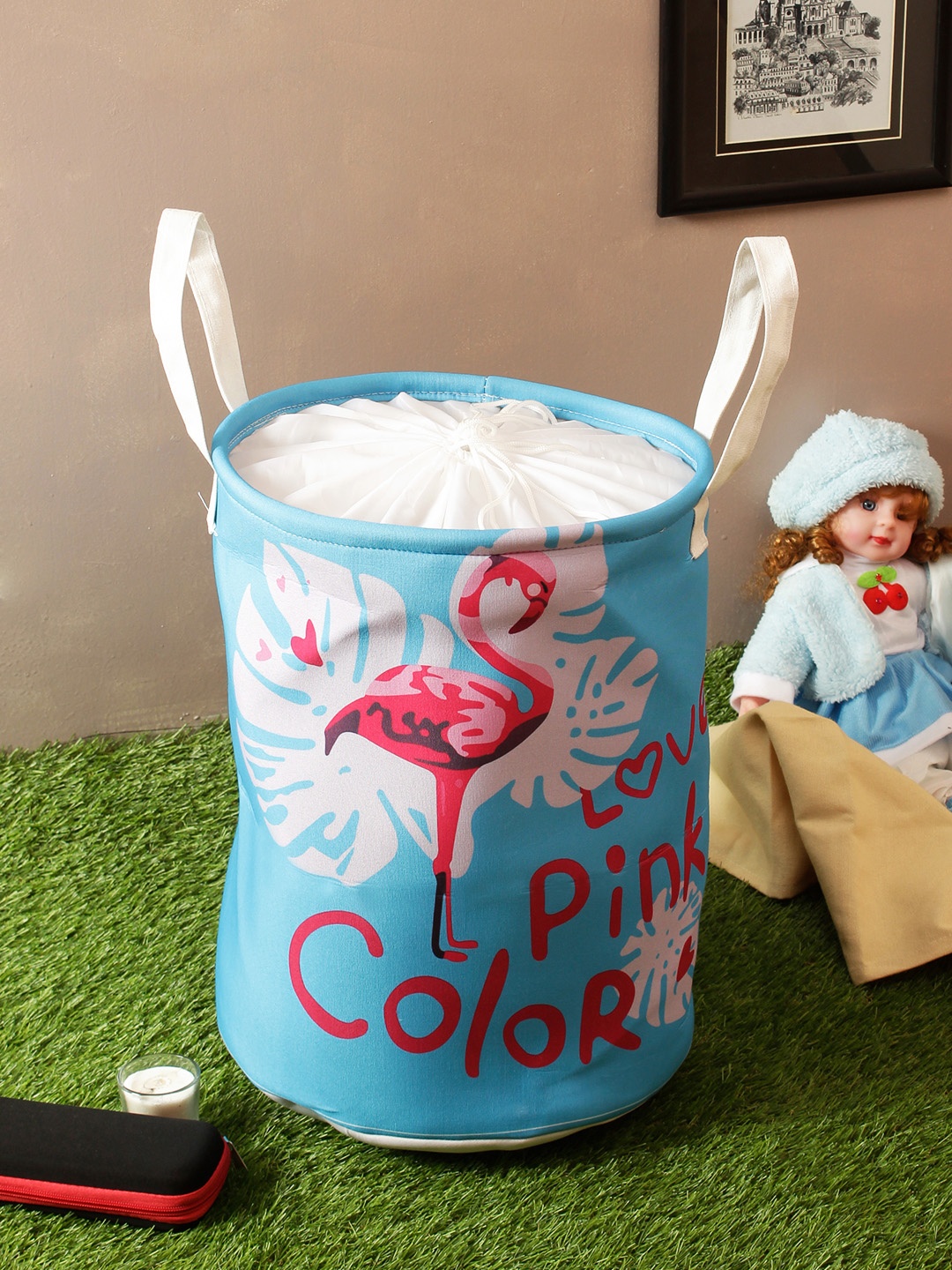 

Cortina Blue Printed Foldable Laundry Bag