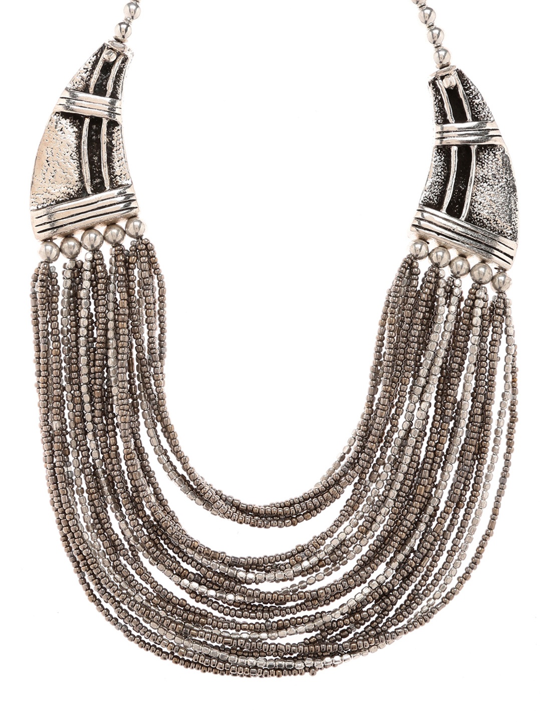 

Bamboo Tree Jewels Silver-Toned Metal Handcrafted Necklace