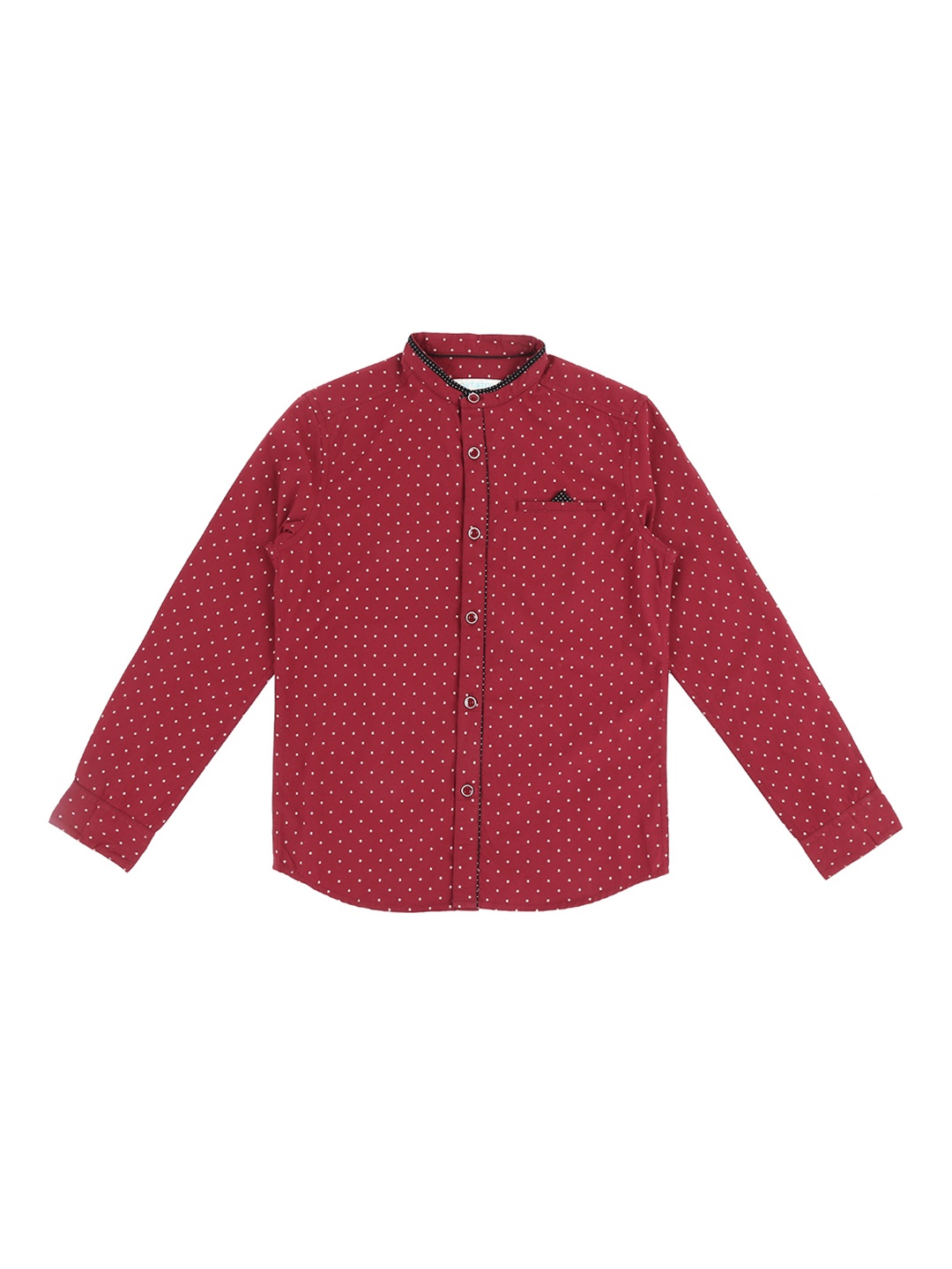 

Pantaloons Junior Boys Red Regular Fit Printed Casual Shirt