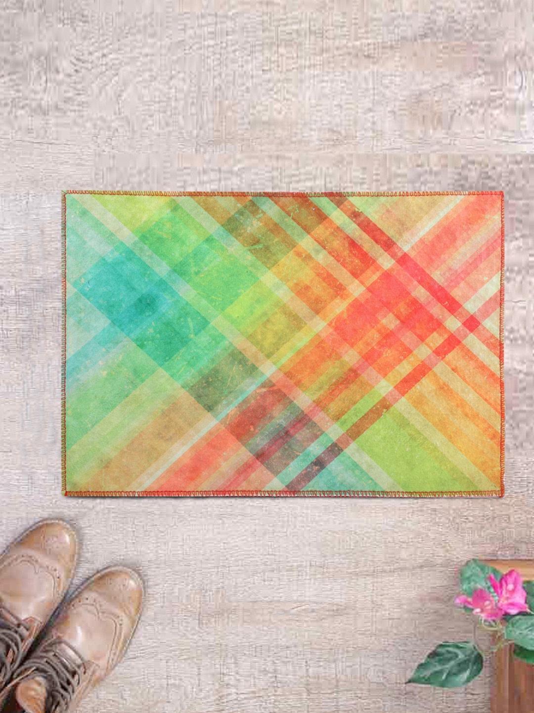 

ROMEE Multicoloured Printed Anti-Skid Doormat, Multi