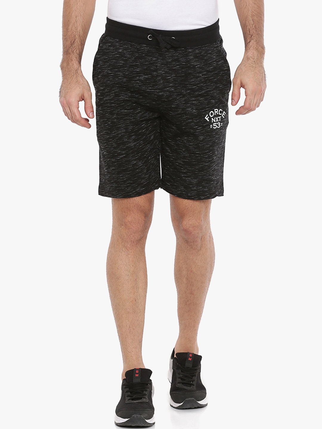 

Force NXT Men Super Combed Cotton Bermuda Shorts, Black