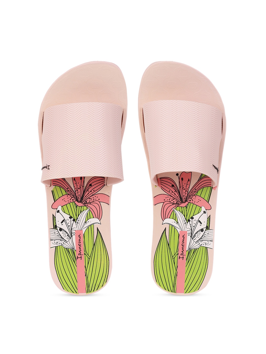 

iPanema Women Pink Printed Sliders, Peach