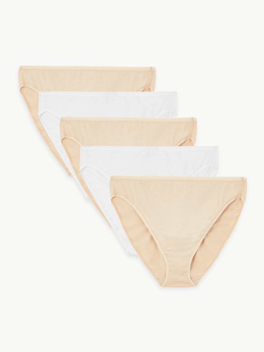 

Marks & Spencer Women Pack of 5 Bikini Briefs T614666NUDE MIX, Beige