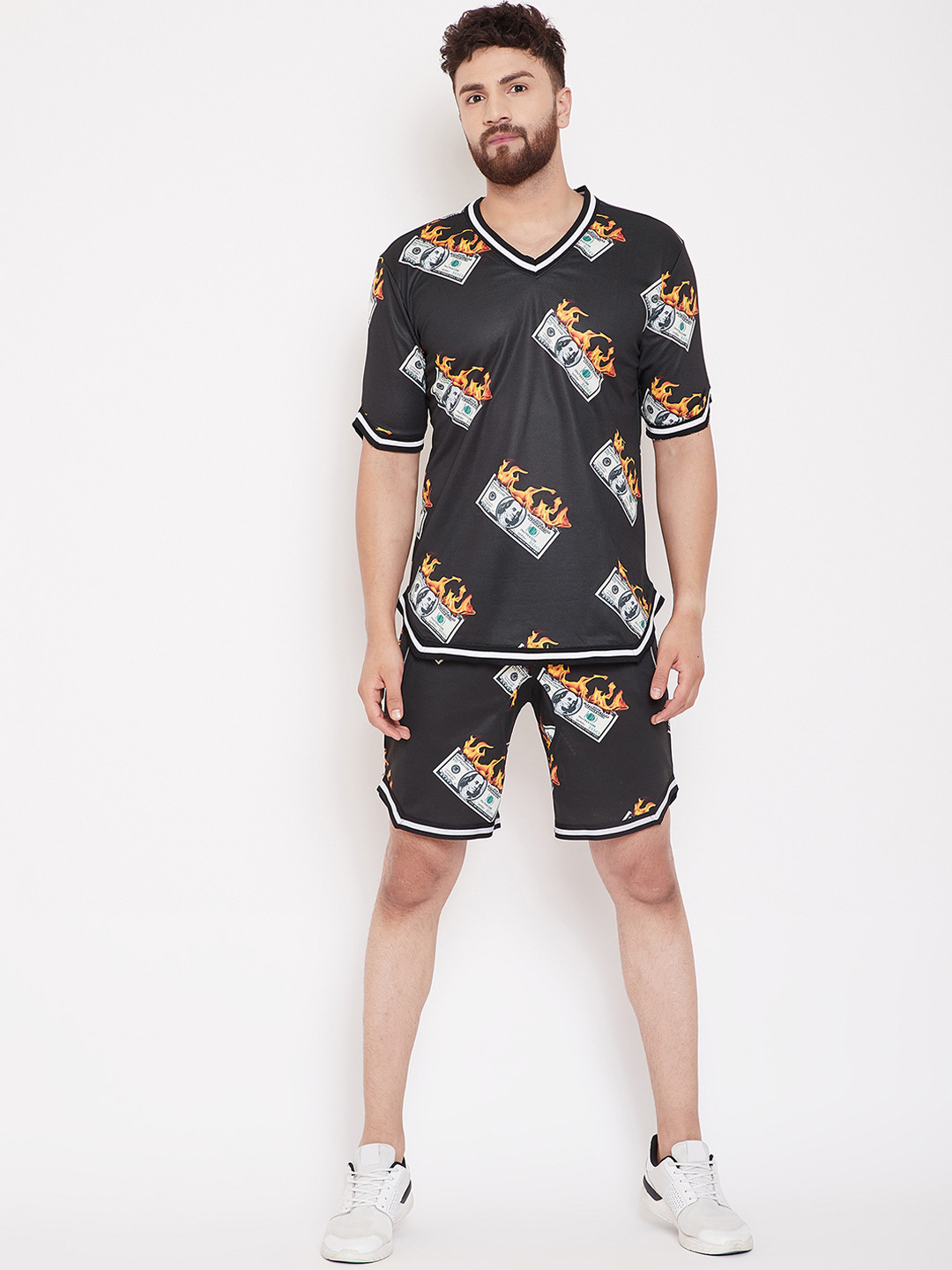 

FUGAZEE Men Black Printed Tracksuits