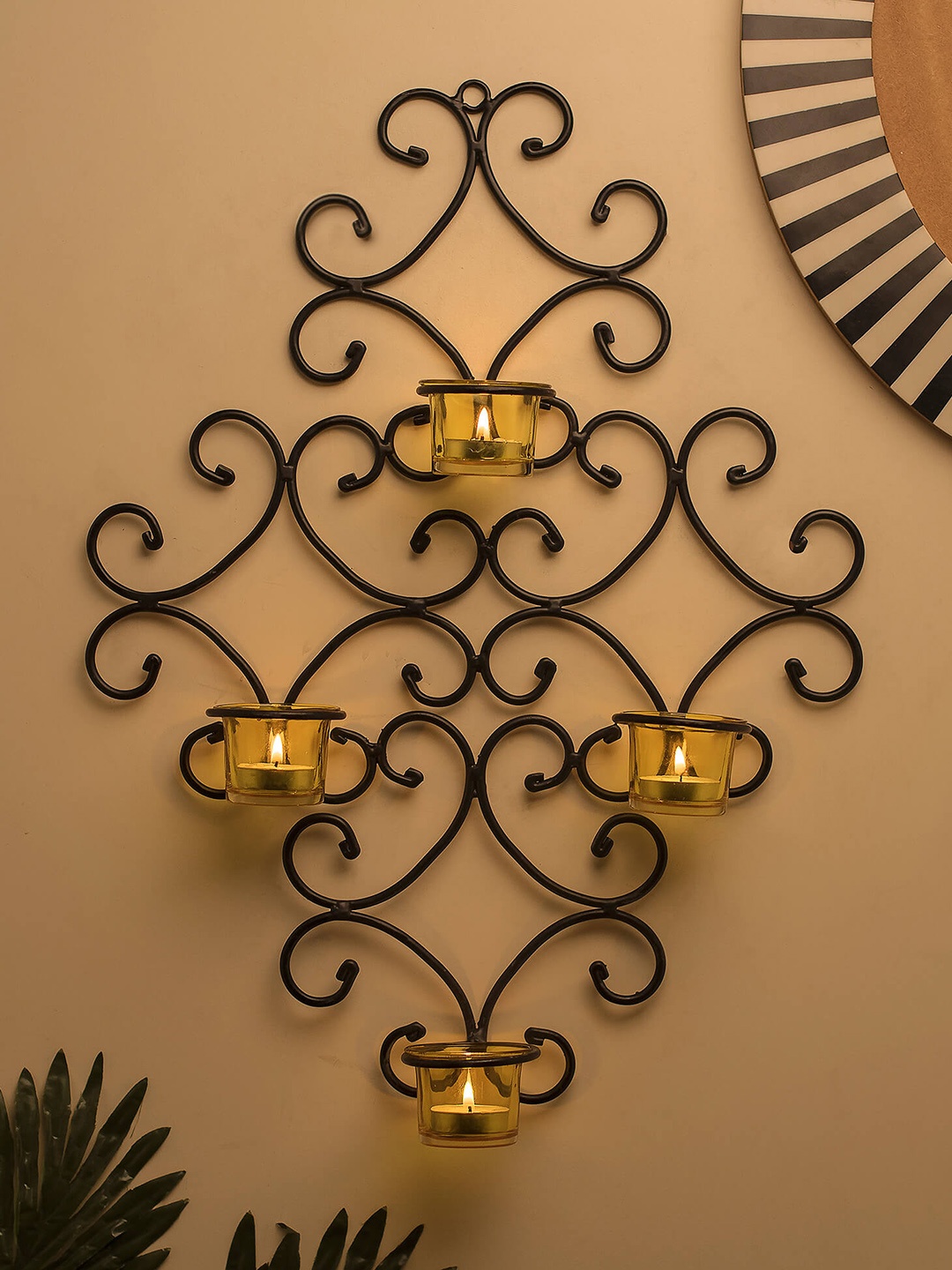 

Homesake Black & Yellow Candle Holders