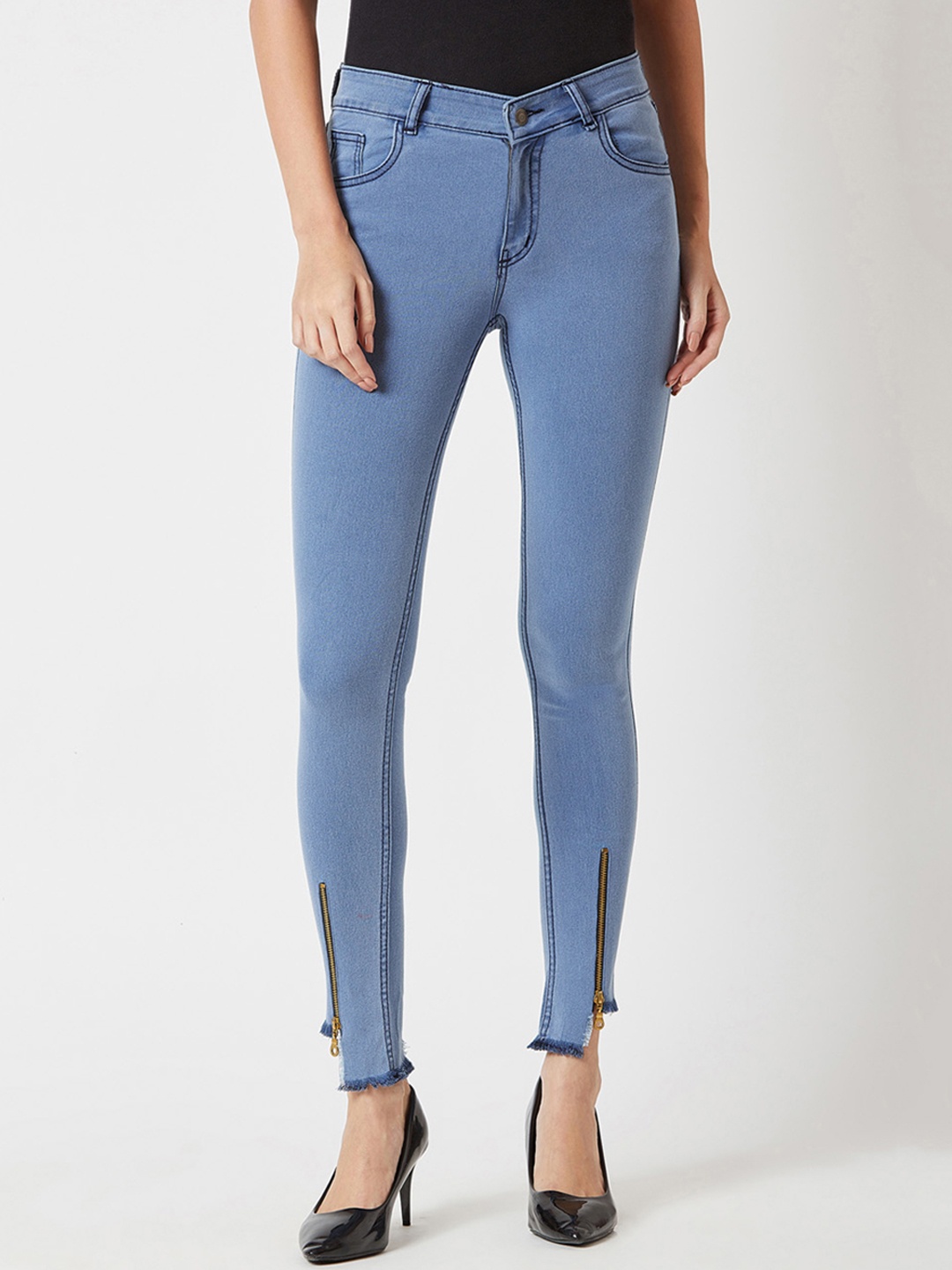 

Miss Chase Women Blue Skinny Fit Mid-Rise Clean Look Stretchable Jeans