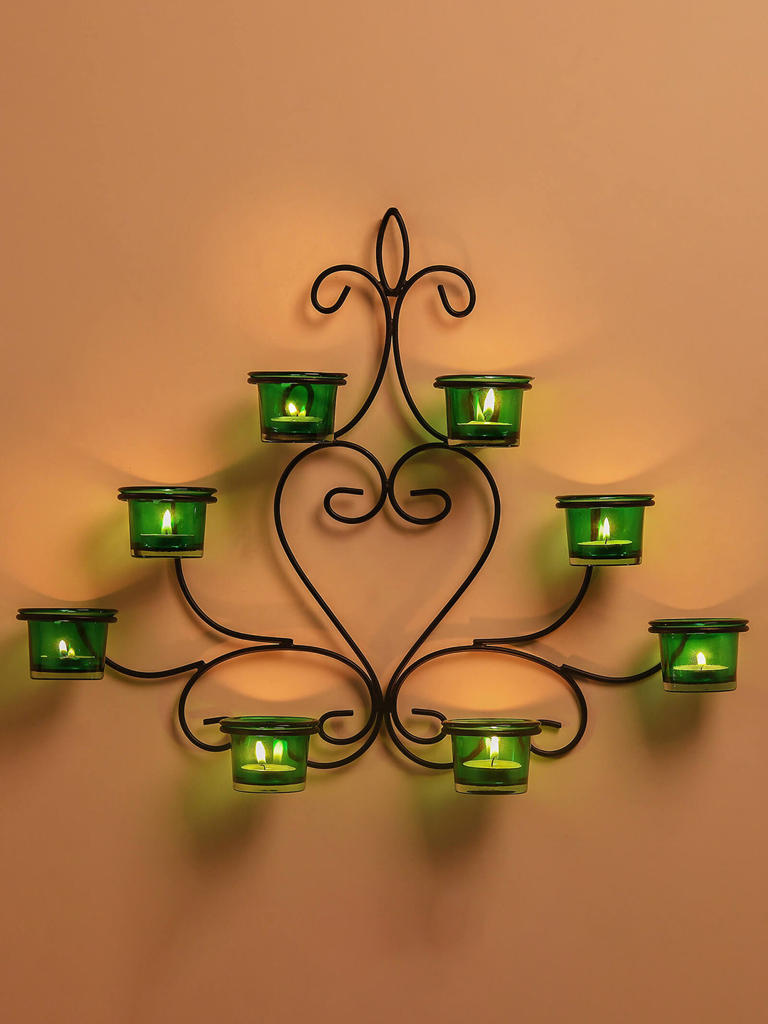 

Homesake Black & Green Candle Holders