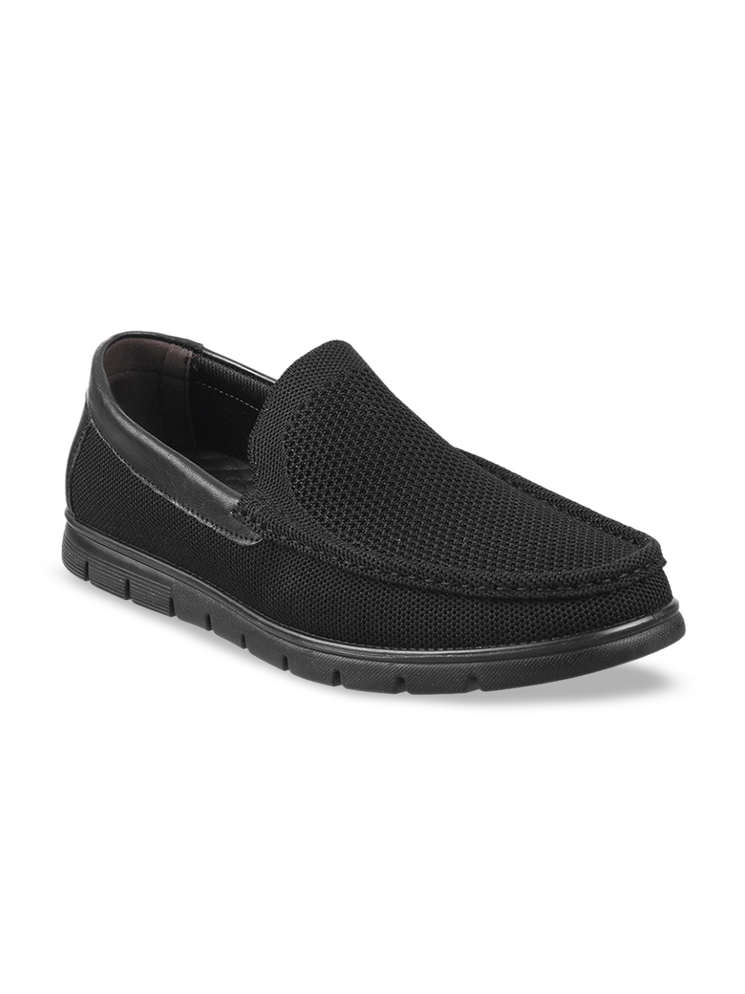 

Metro Men Black Slip-On Sneakers