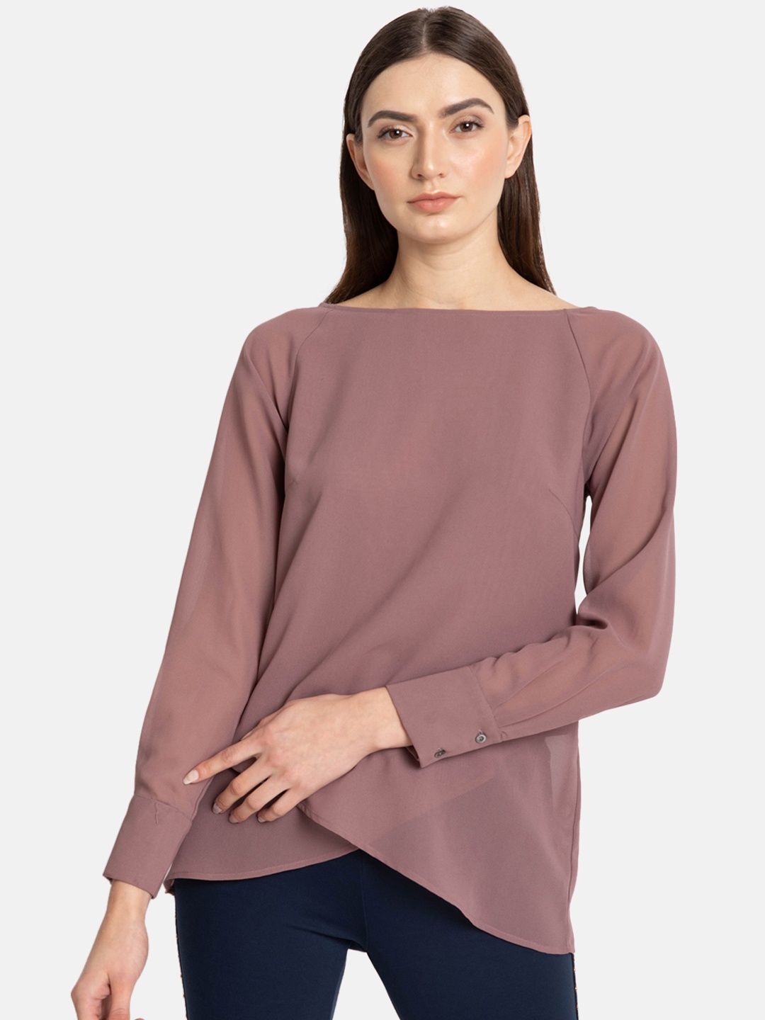Kazo Women Brown Solid Top