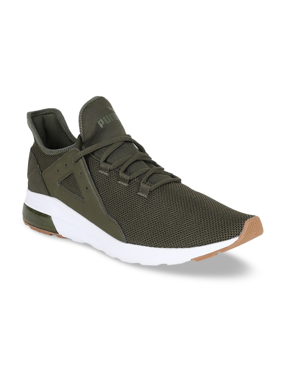 

Puma Unisex Olive Green Electron Street Forest Night-Forest Sneakers