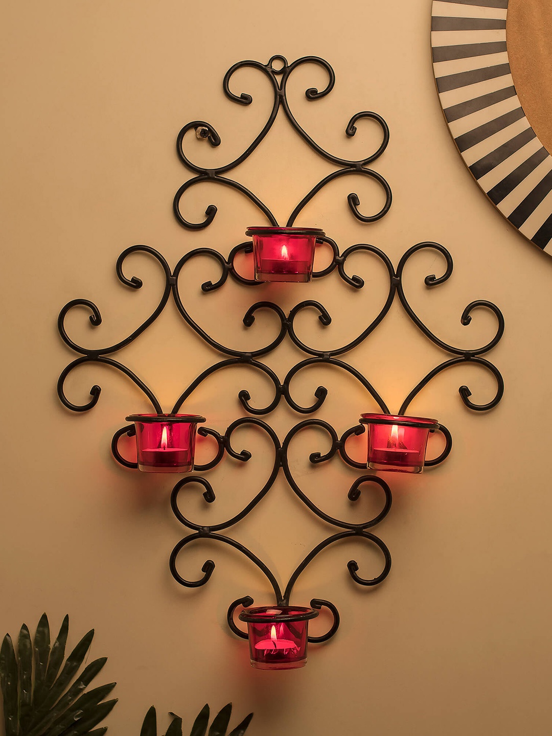

Homesake Black & Green Candle Holders