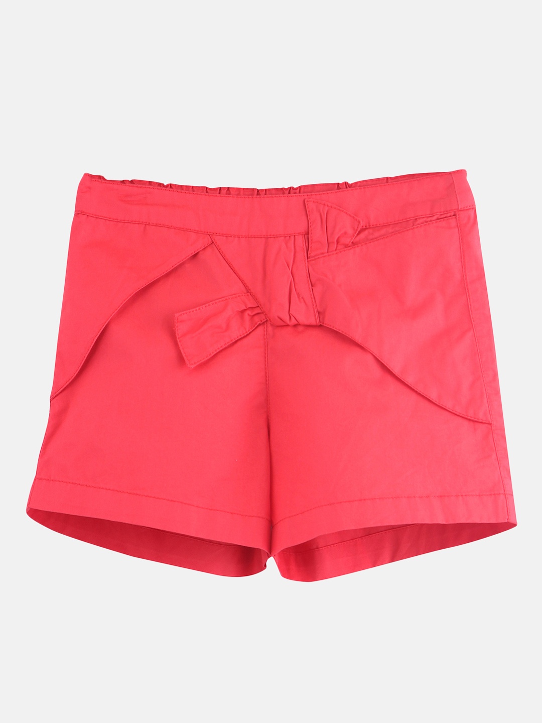 

Beebay Girls Red Solid Regular Fit Regular Shorts