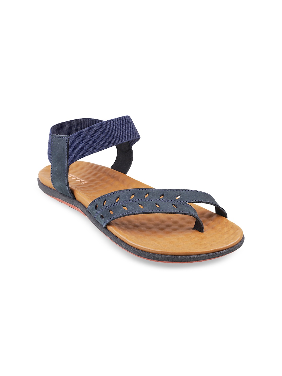 

Mochi Women Blue Solid One Toe Flats