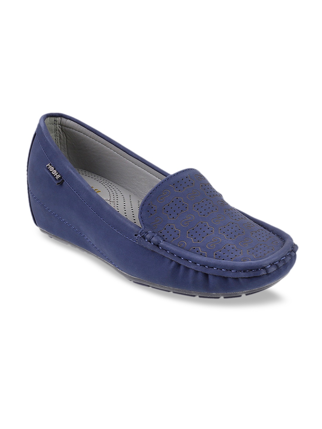 Mochi Women Blue Solid Pumps