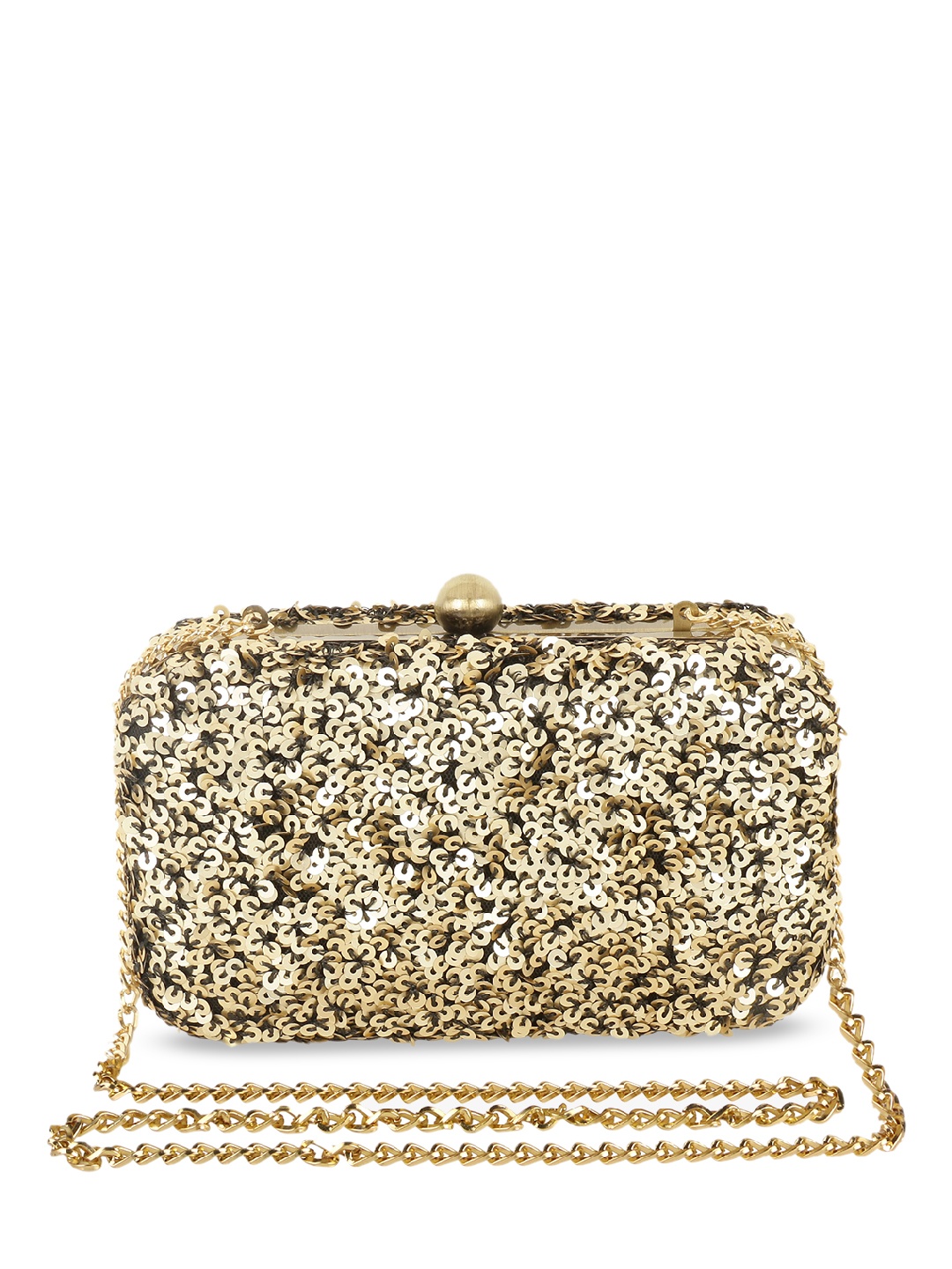 

Vdesi Gold-Toned Embellished Box Clutch