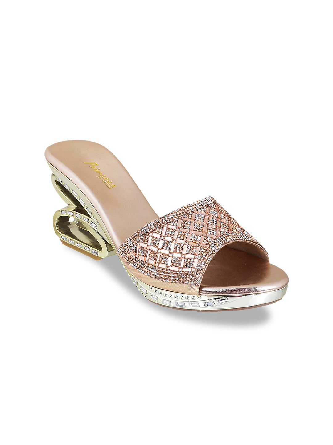 

Metro Women Beige Embellished Mules