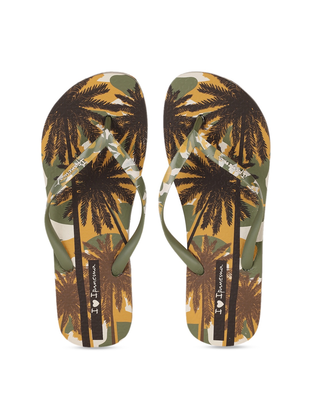 

iPanema Women Green Printed Thong Flip-Flops