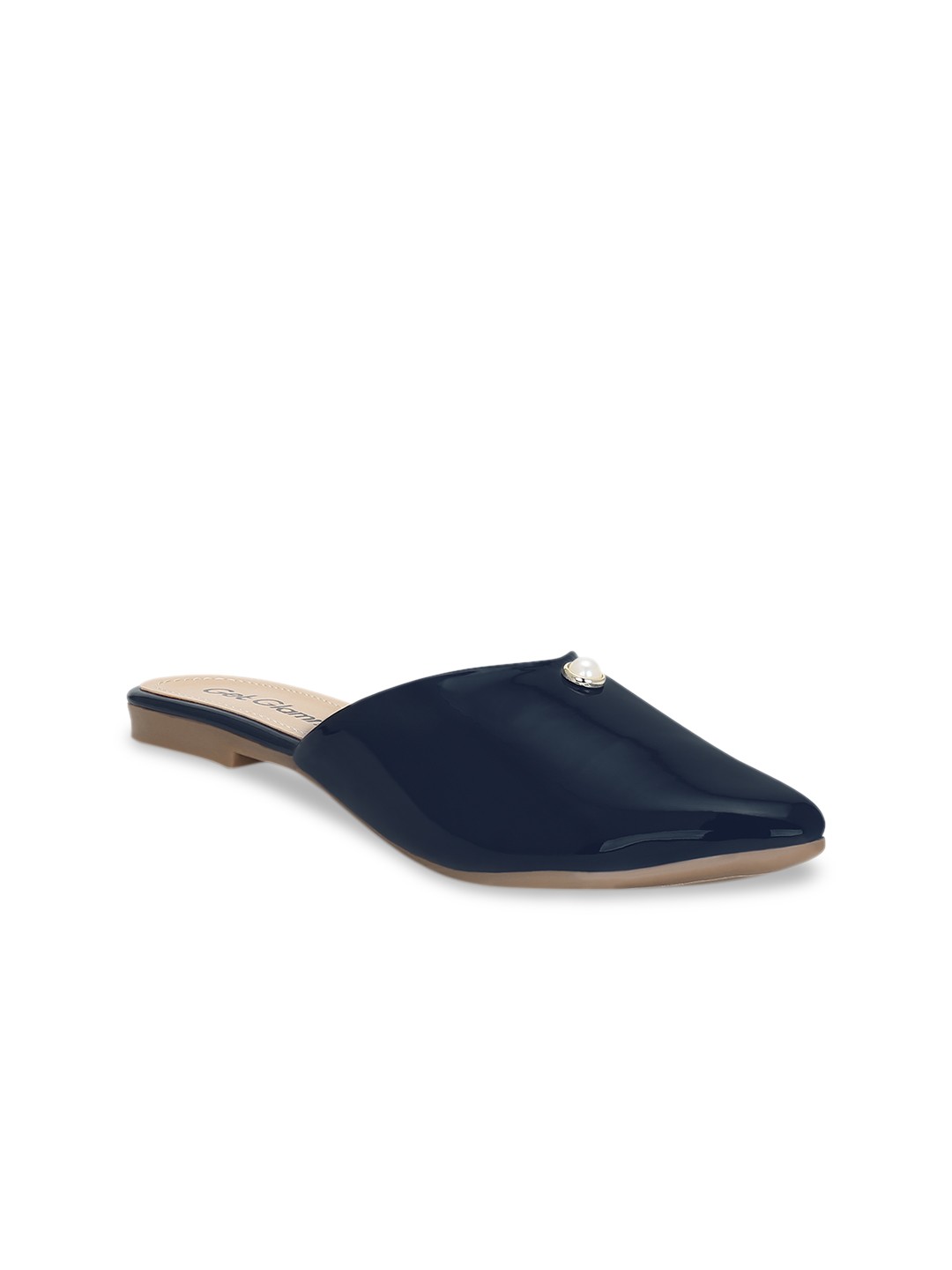 

Get Glamr Women Blue Solid Mules