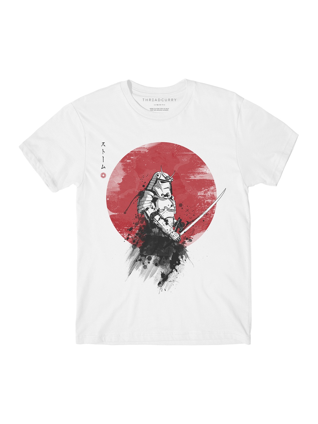 

THREADCURRY Boys White Printed Round Neck T-shirt