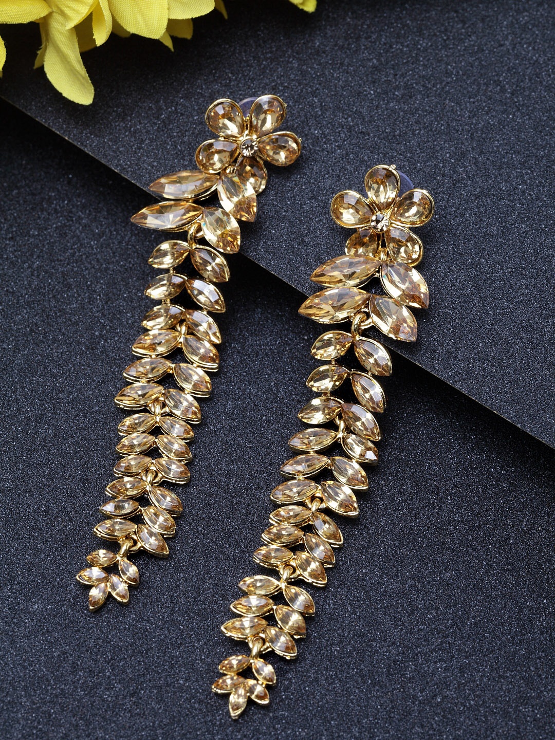 

Moedbuille Gold-Plated Floral Drop Earrings