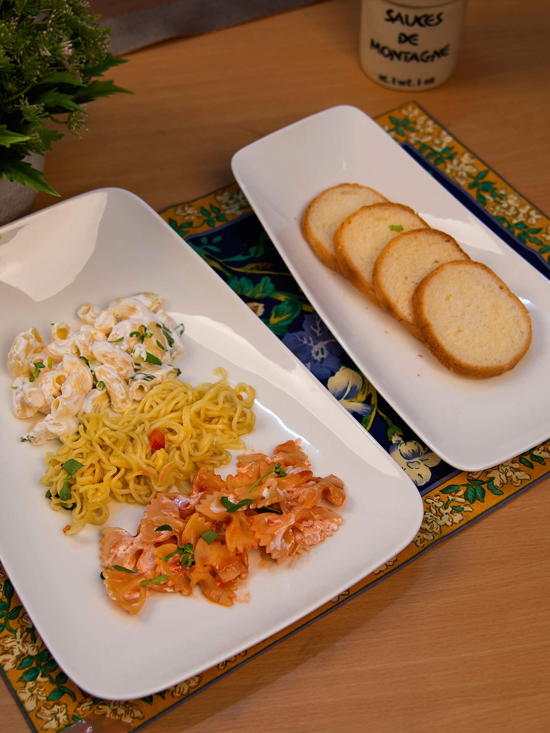 Homesake Set of 2 White Porcelain Rectangular Serving Platters