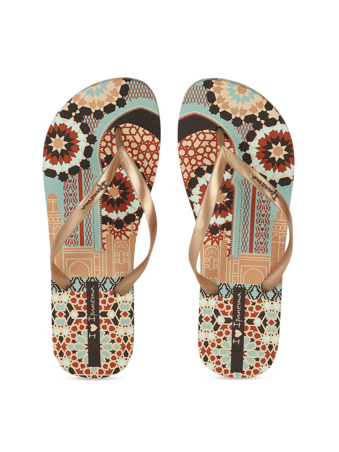 

iPanema Women Brown Printed Thong Flip-Flops