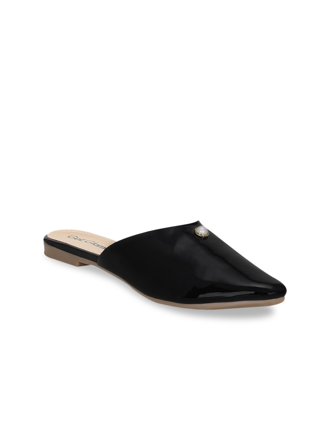 

Get Glamr Women Black Solid Mules