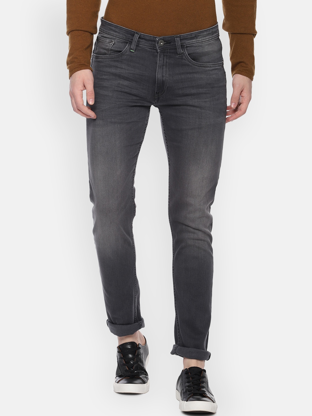 

Allen Solly Men Grey Skinny Fit Mid-Rise Clean Look Stretchable Jeans