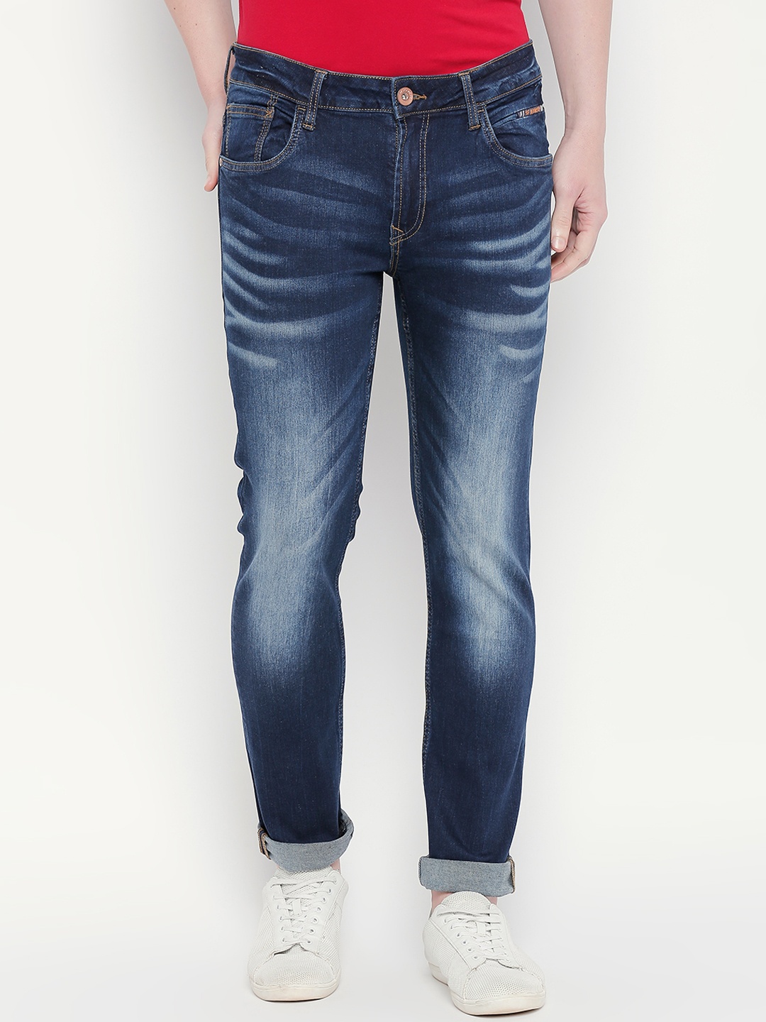 

SF JEANS by Pantaloons Men Blue Skinny Fit Low-Rise Clean Look Stretchable Jeans