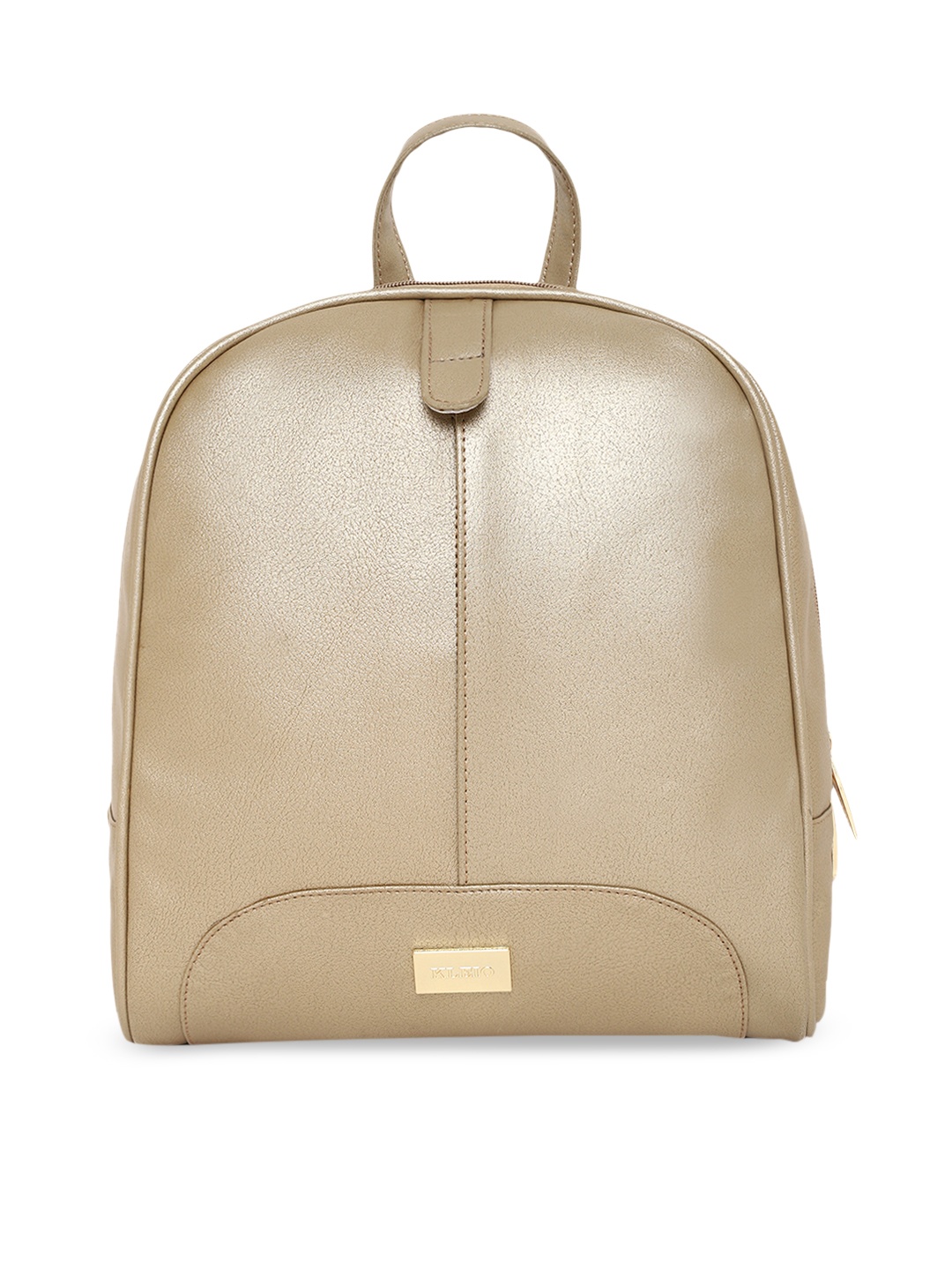 

KLEIO Vegan Solid Weekend Travel Backpack, Gold