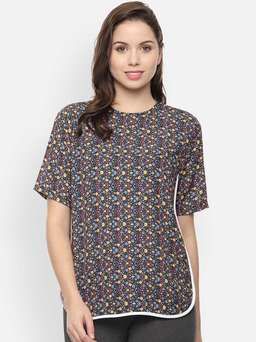 

Van Heusen Woman Women Multicoloured Printed Top, Multi