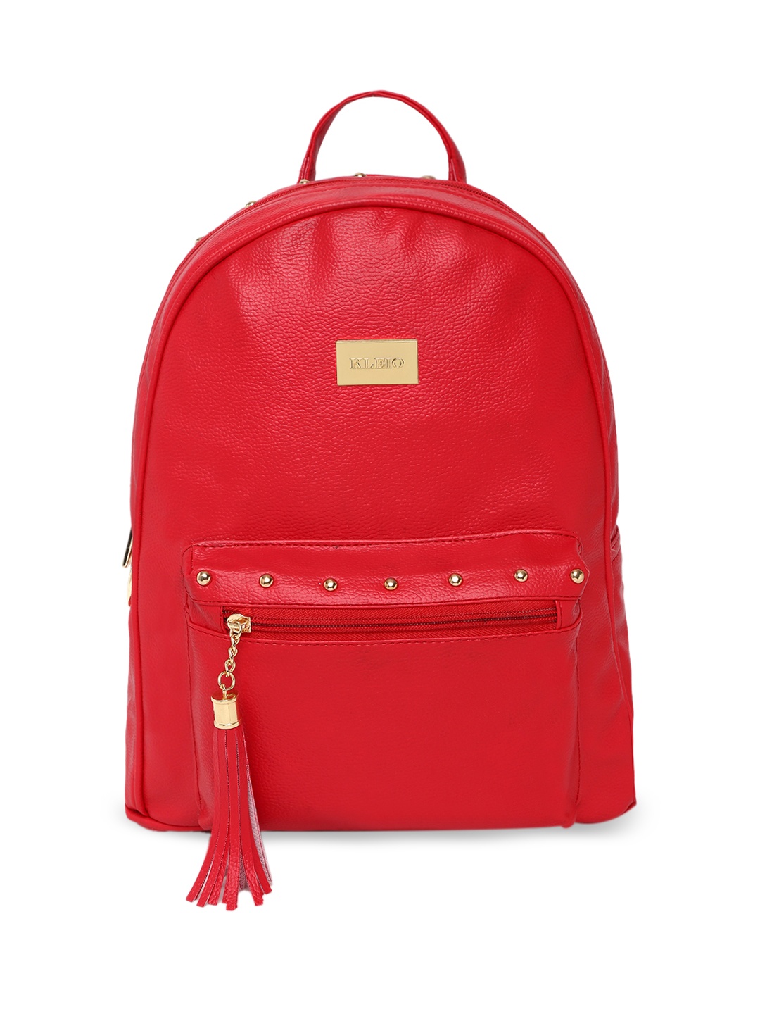 

KLEIO Women Vegan Studded Backpack, Red