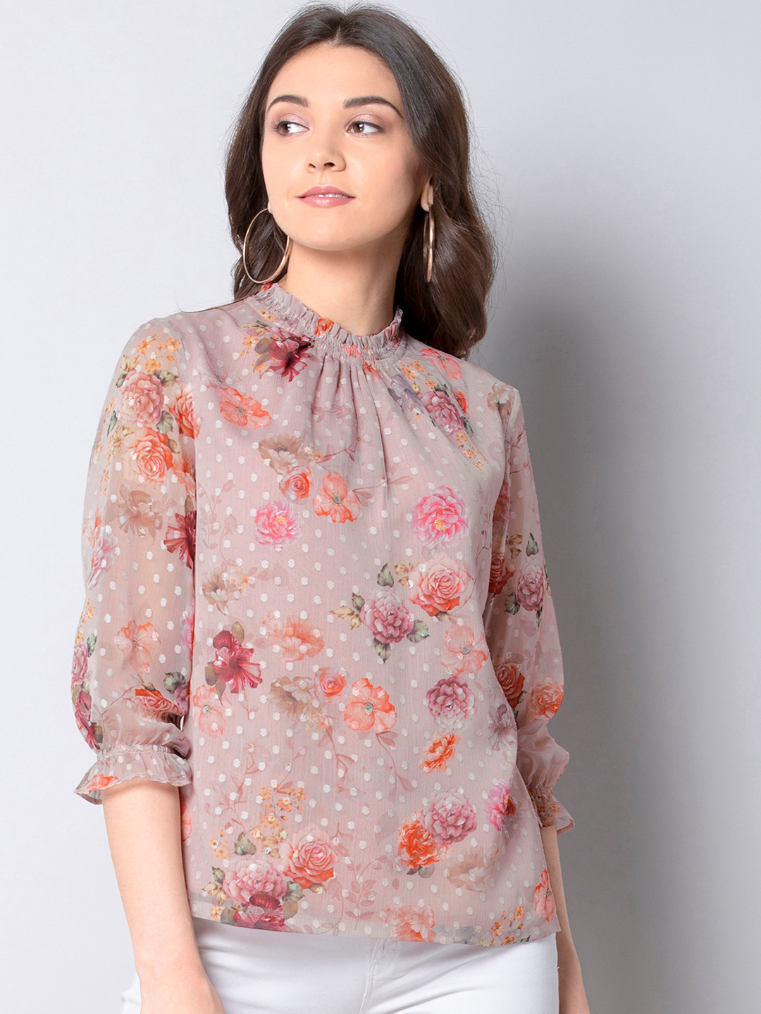 

FabAlley Women Pink Printed Top