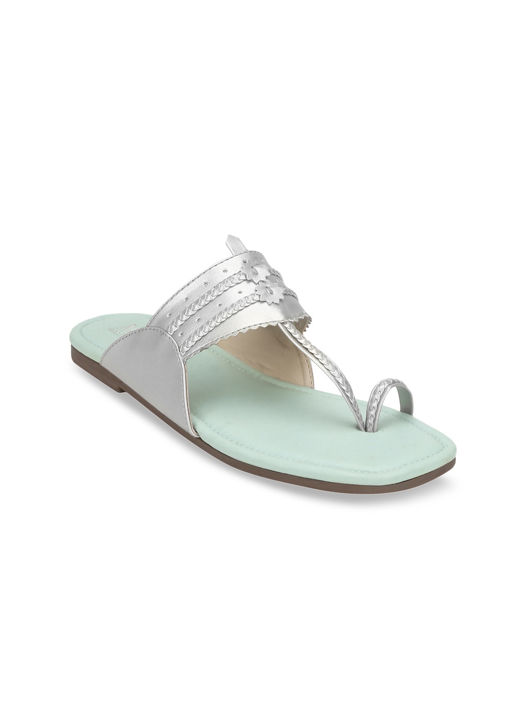 

Mode by Red Tape Women Blue Woven Design One Toe Flats