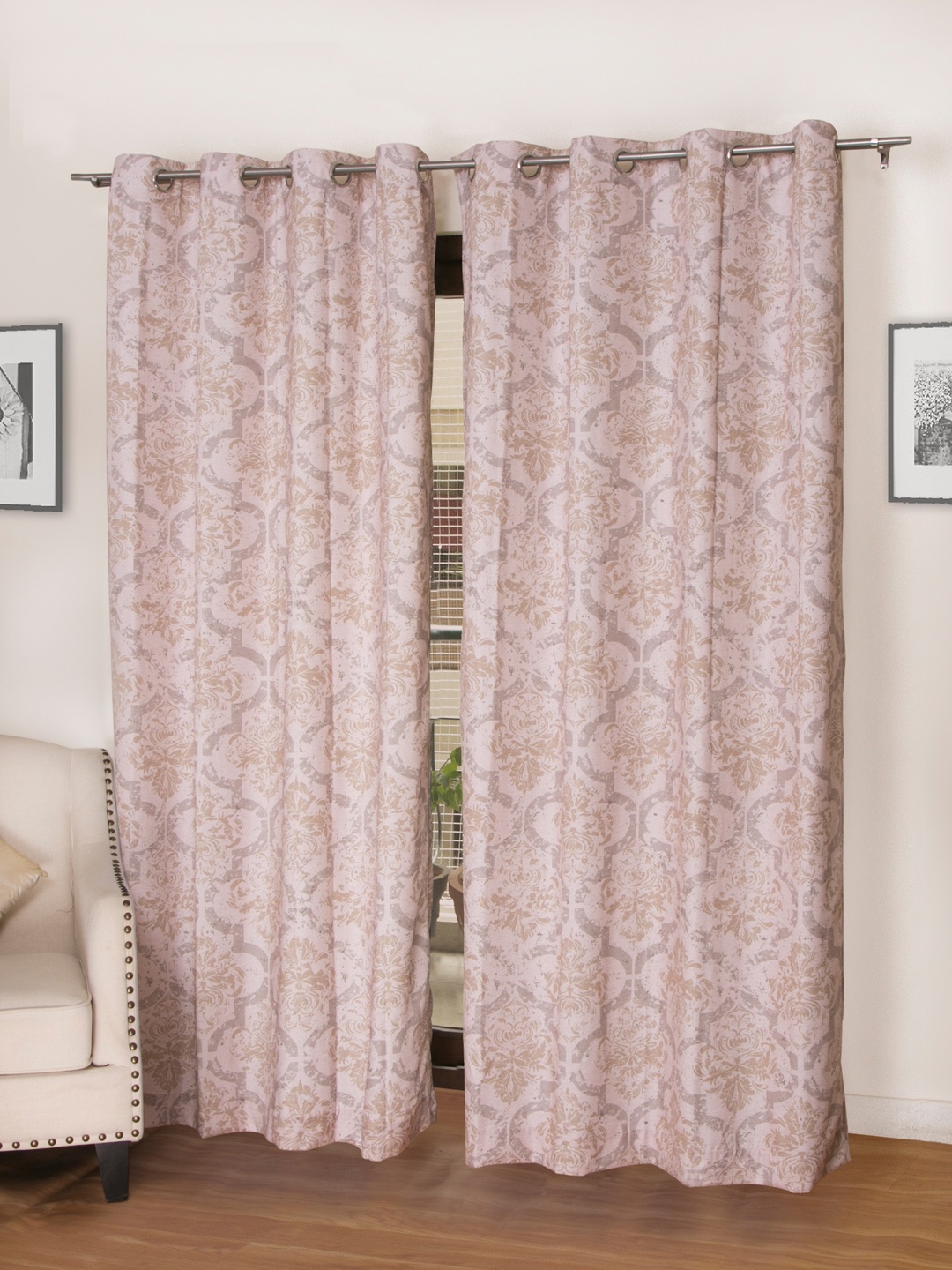 

ROSARA HOME Beige Set of 2 Door Curtains