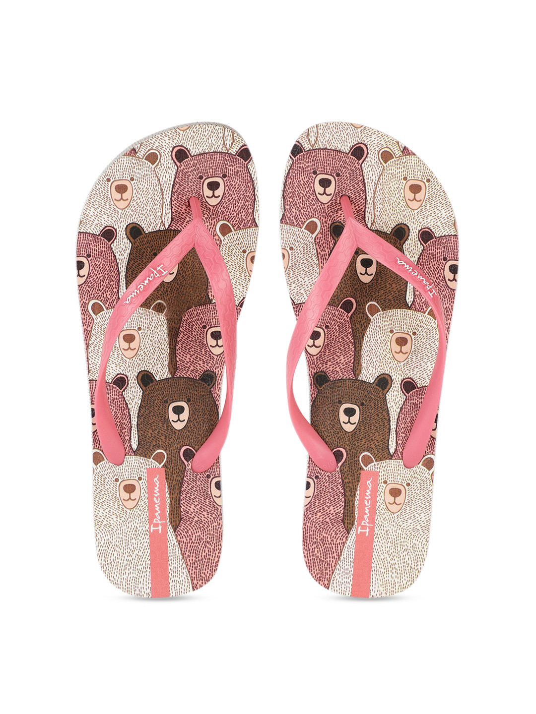 

iPanema Women Pink & Brown Printed Thong Flip-Flops