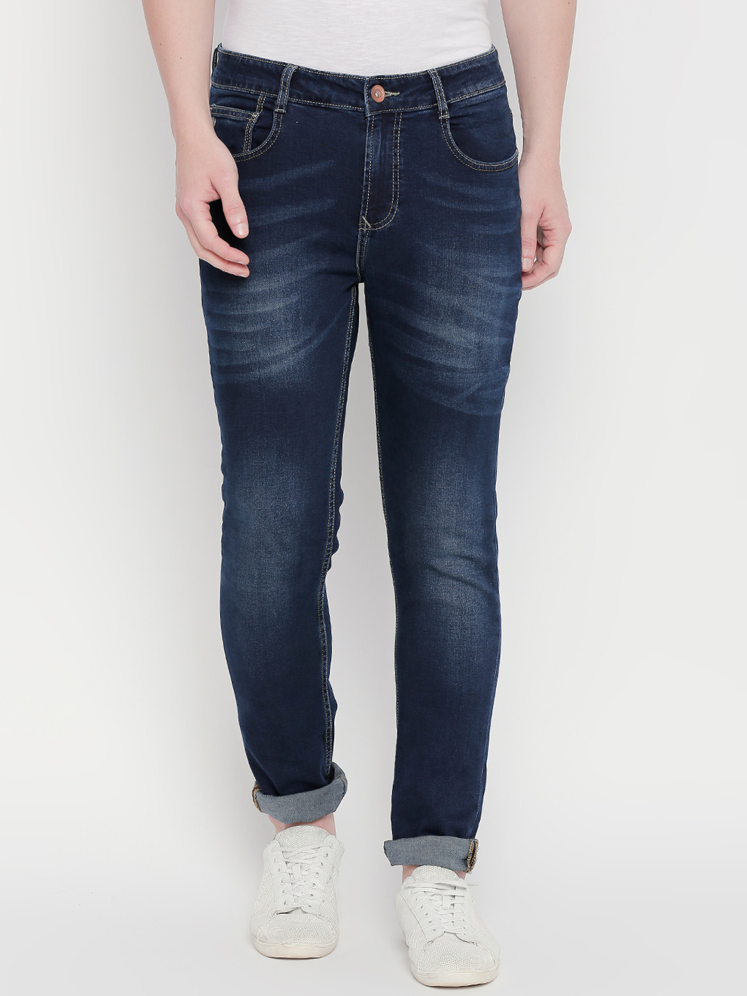 

SF JEANS by Pantaloons Men Blue Skinny Fit Low-Rise Clean Look Stretchable Jeans