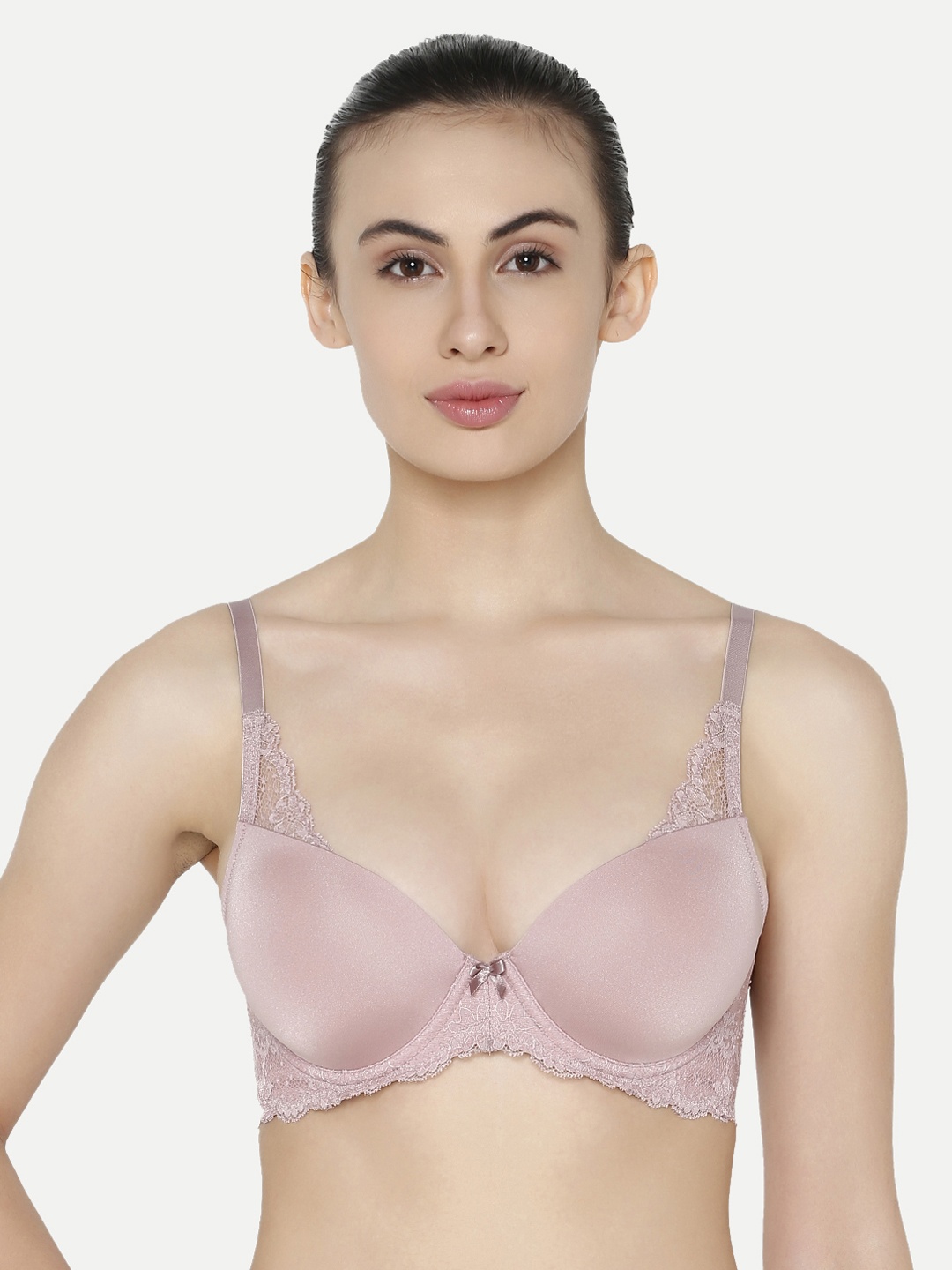 

Triumph Fashiom 152 Padded Non Wired Lace Fashion Bra, Purple