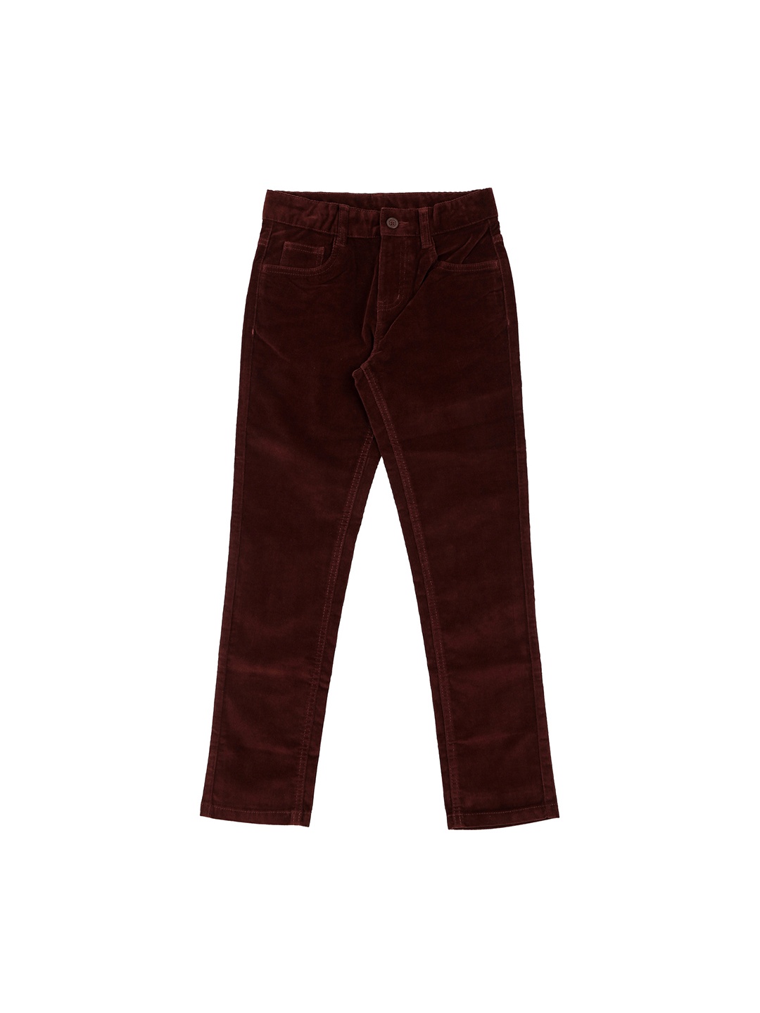 

Pantaloons Junior Boys Brown Solid Regular Trousers