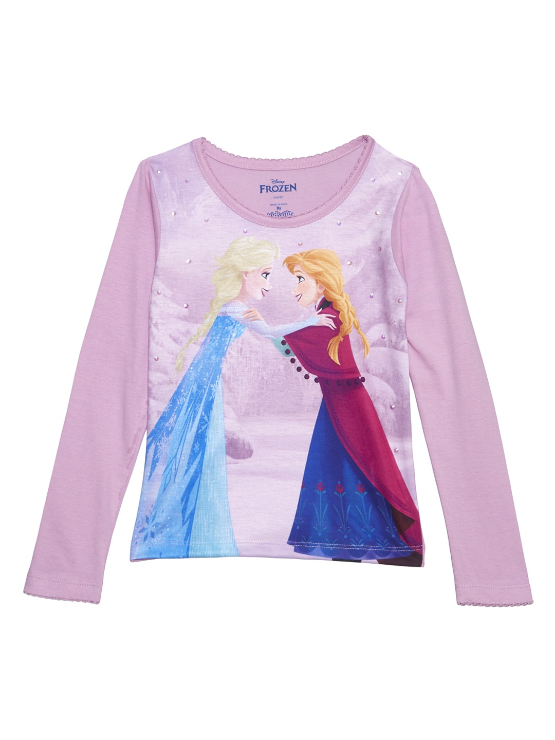 

Frozen featured Purple Tshirt for Girls, Pink