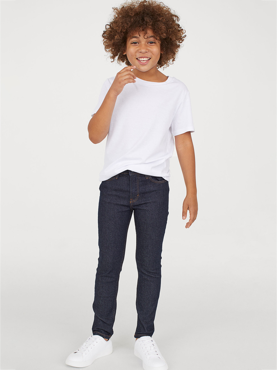 

H&M Boys Blue Solid Skinny Fit Jeans