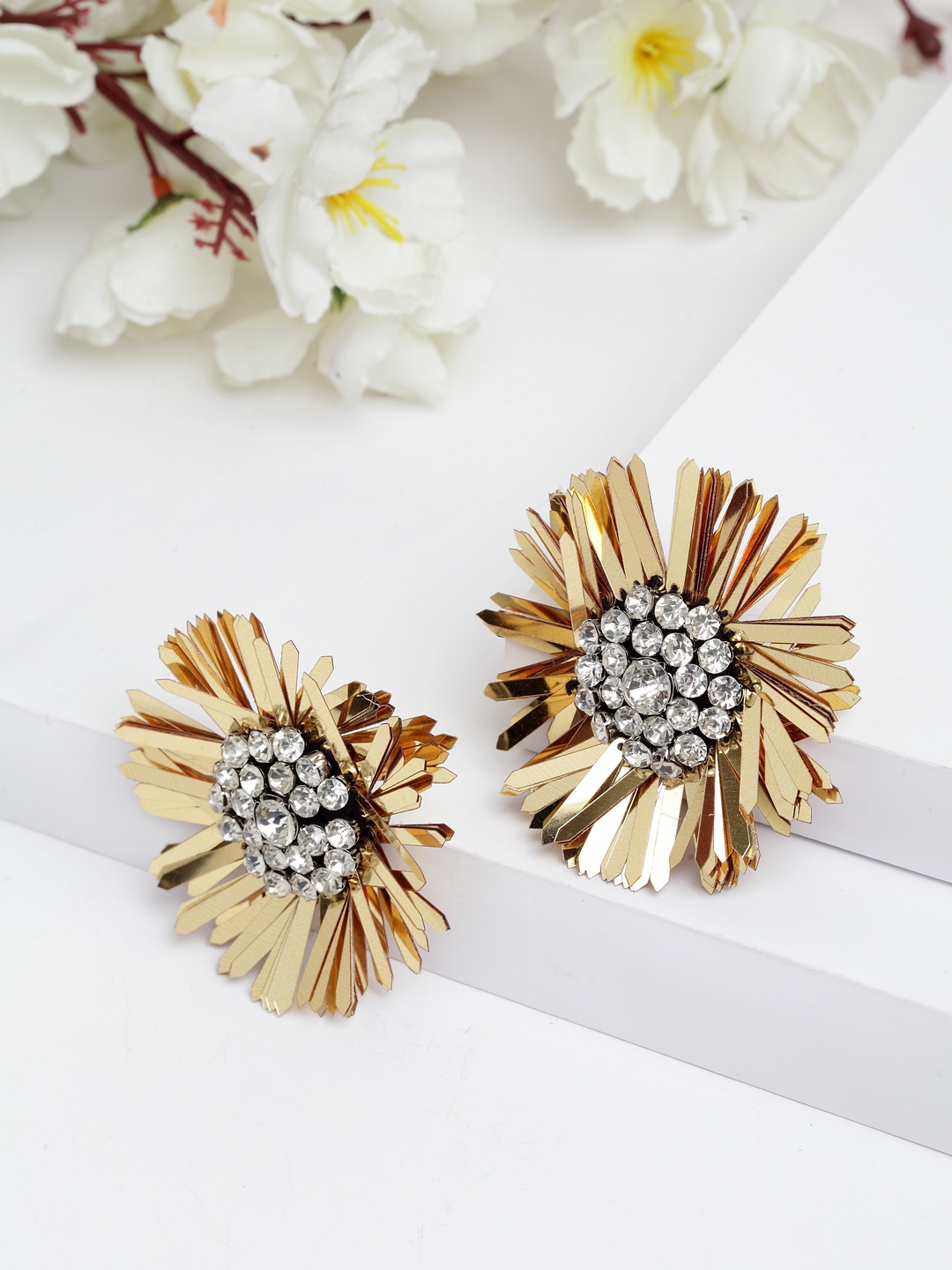

AVANT-GARDE PARIS Gold-Plated Circular Studs