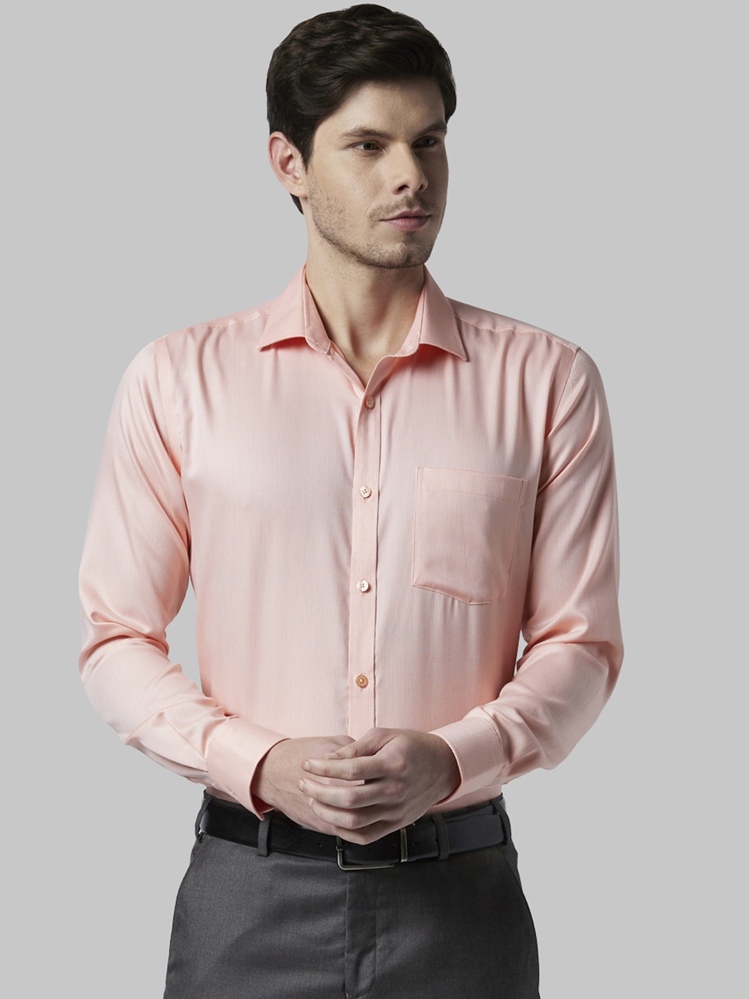 

Park Avenue Men Orange Slim Fit Solid Formal Shirt