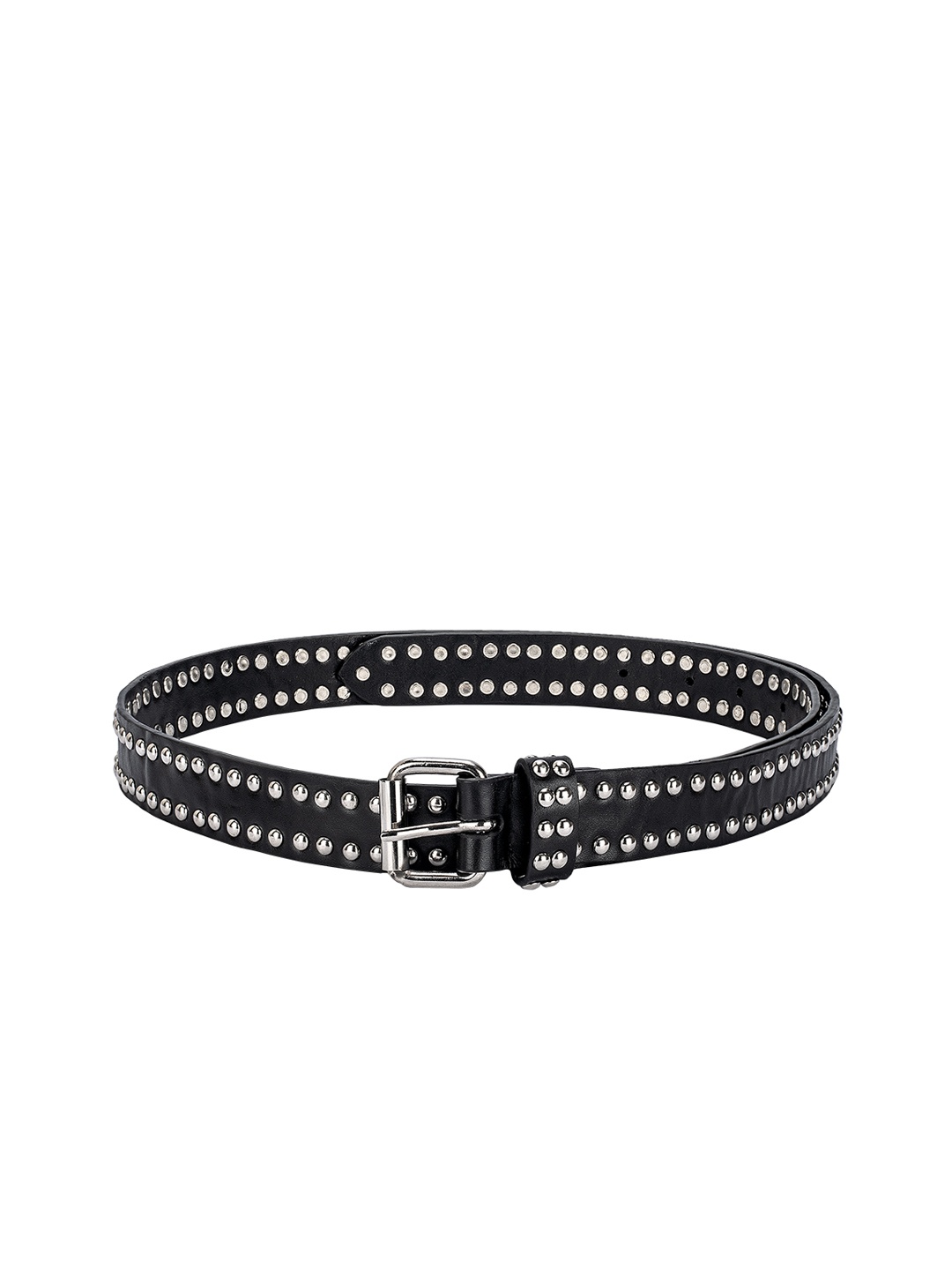 

Eske Women Black Embellished Leather Belt