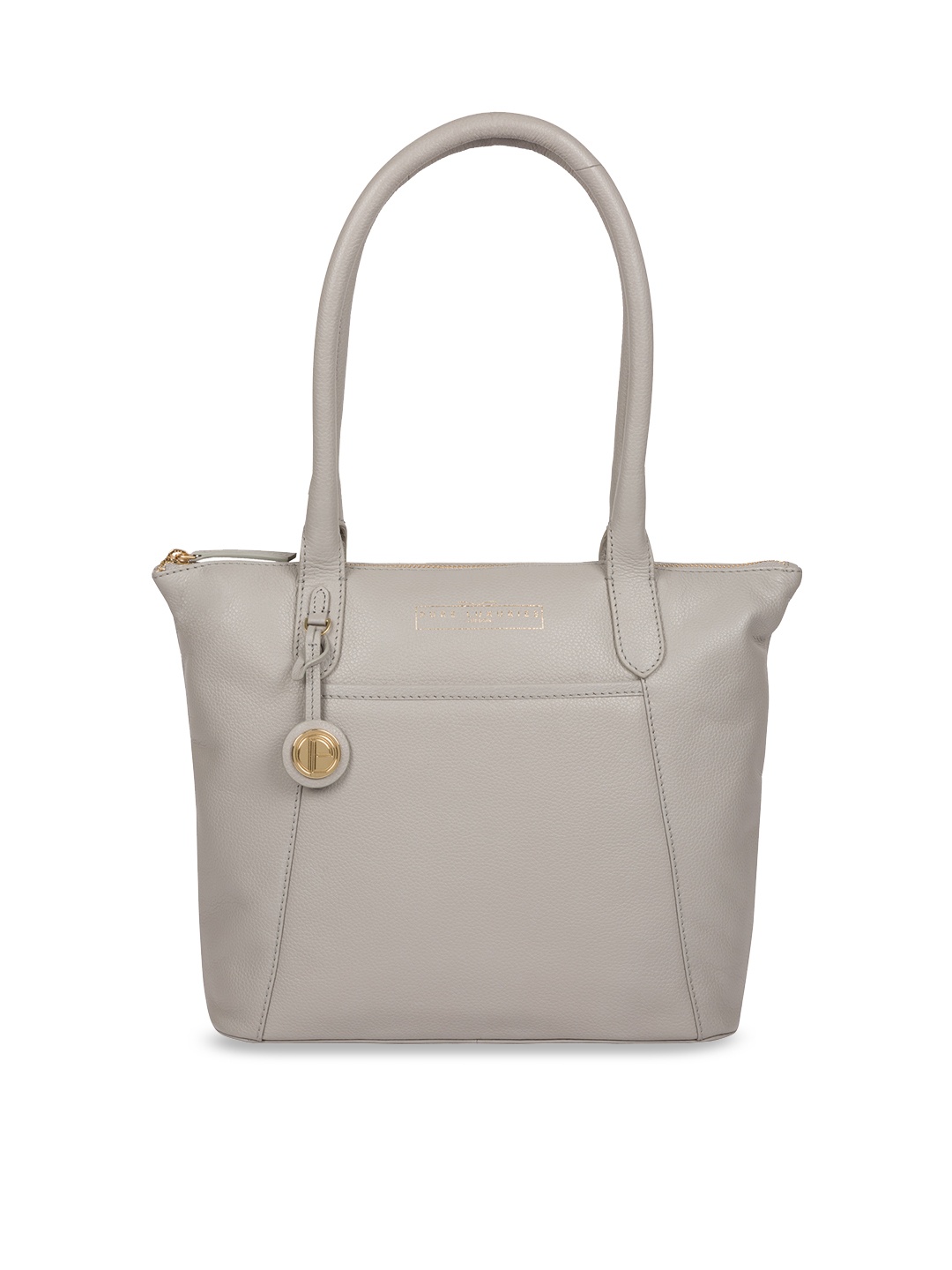 

PURE LUXURIES LONDON Women Grey Solid Genuine Leather Atherton Shoulder Bag