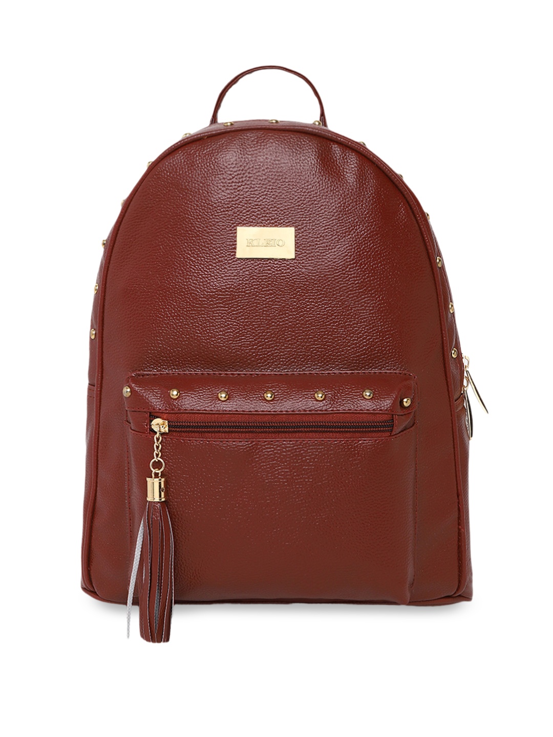 

KLEIO Women Vegan Studded Backpack, Brown