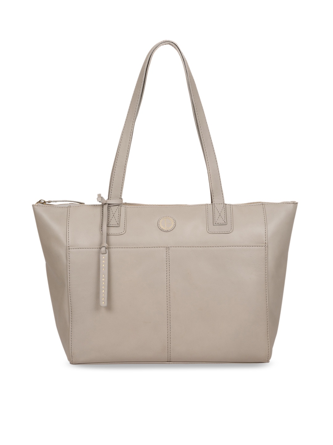 

PURE LUXURIES LONDON Women Grey Solid Genuine Leather Gwent Shoulder Bag