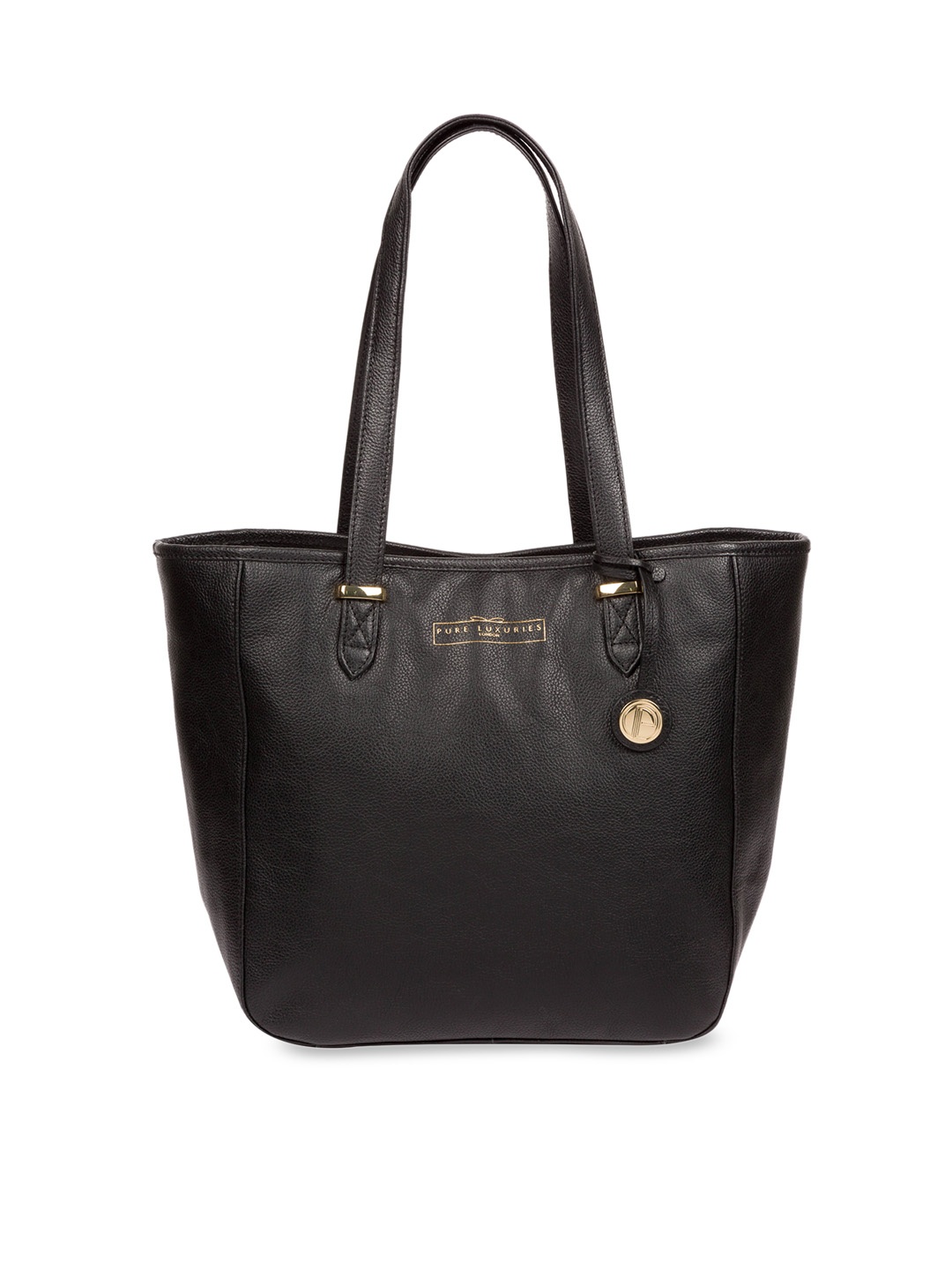 

PURE LUXURIES LONDON Women Black Solid Genuine Leather Sherwood Shoulder Bag